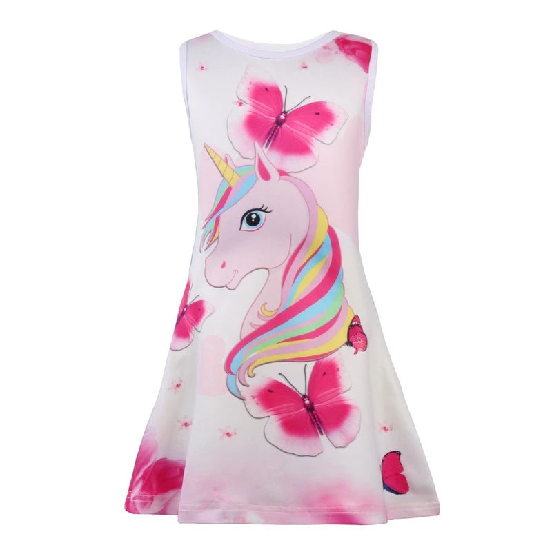 New Baby Kids Dresses Girls Dress Sleeveless Clothing Children Princess Party Lol Dress Unicorn Clothes 4 5 6 7 8 9 10 Years