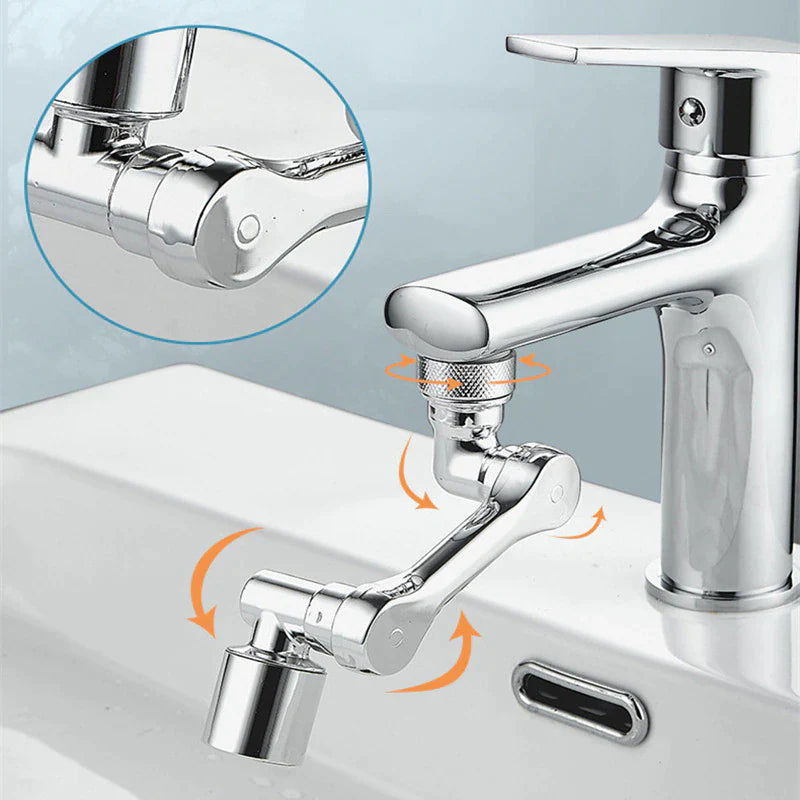 1080° Universal Rotation Faucet Sprayer Head Dual Effluent Washbasin Kitchen Robot Arm Extension Faucets Aerator Bubbler Nozzle