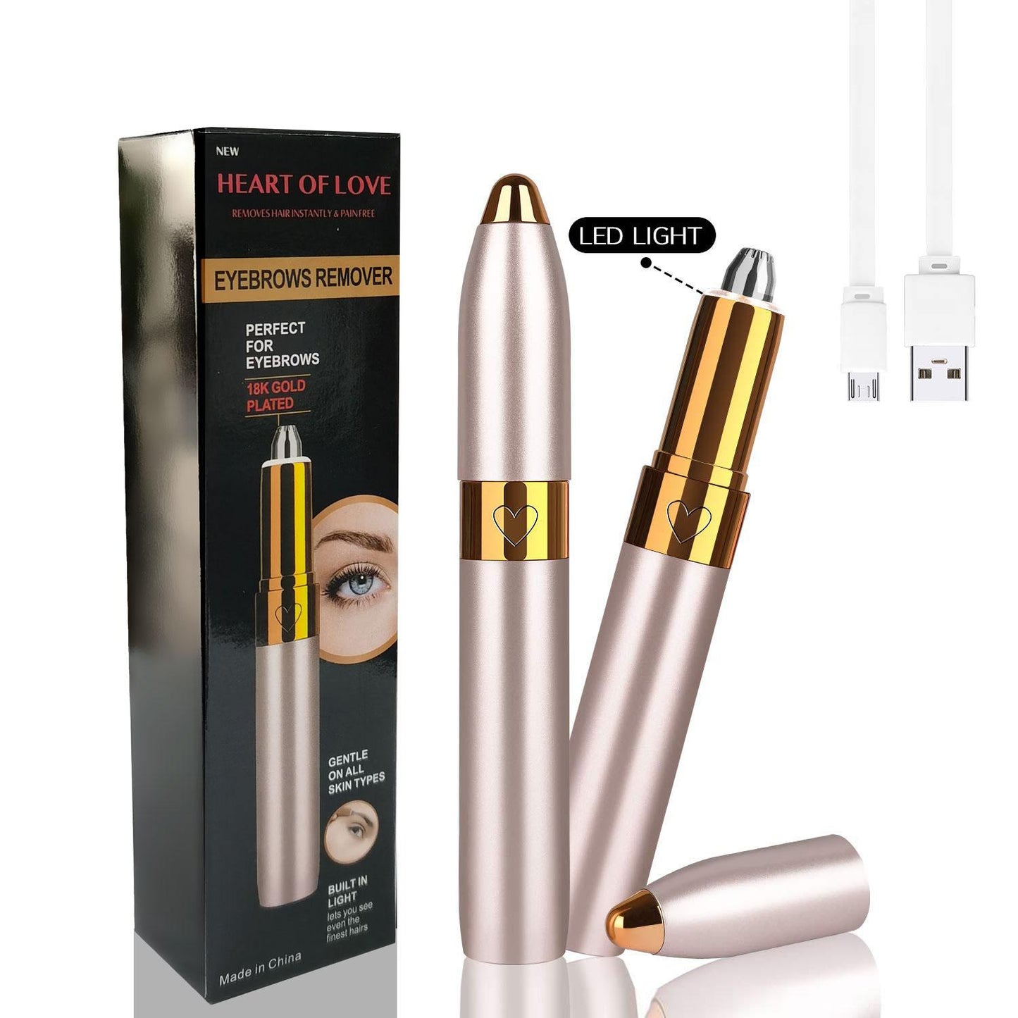 Épilateur de sourcils portable et élégant pour femmes débutantes