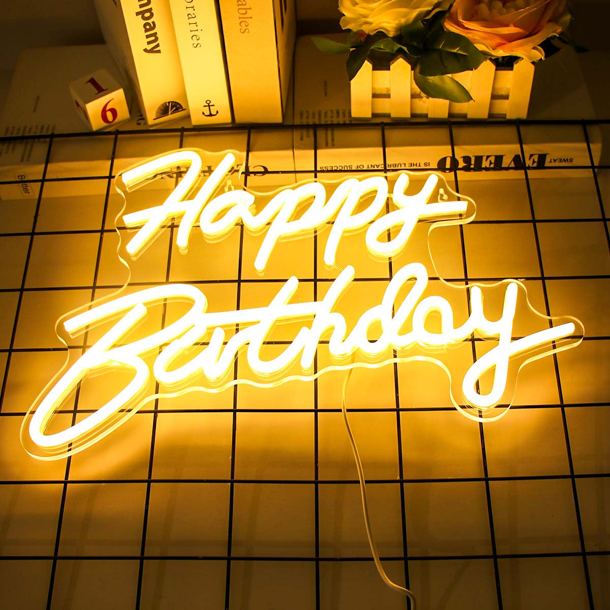 Led Happy Birthday Neon Sign Birthday Party Decoration Kids Adult Window Restaurant Happy Birthday Home Decoration