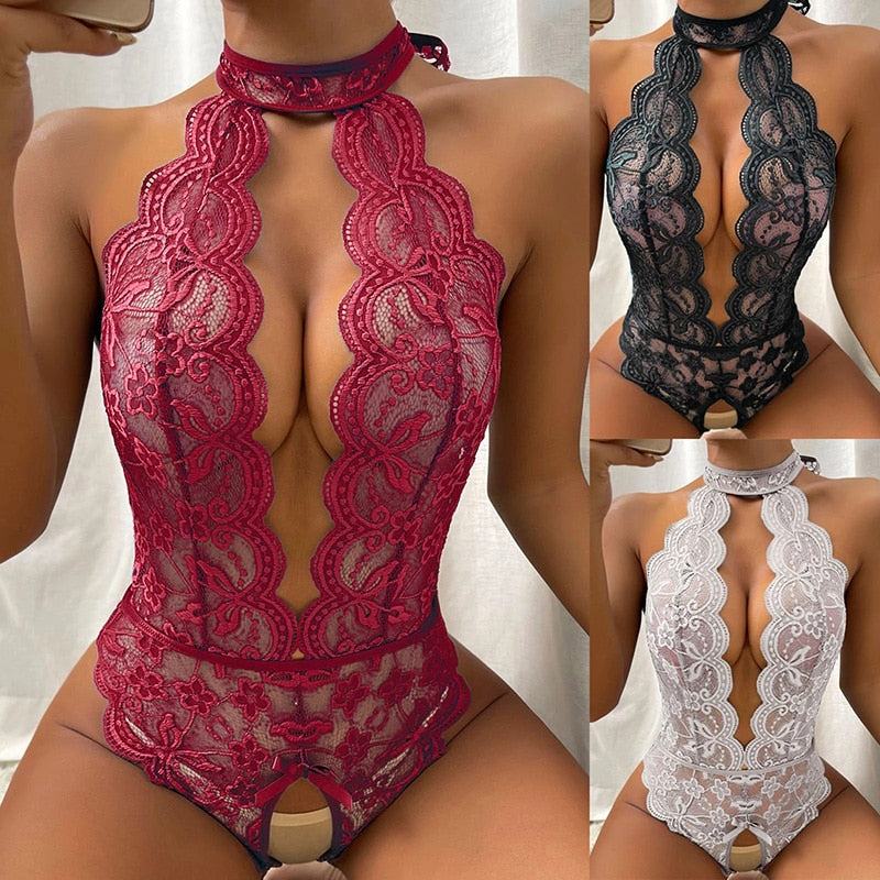 Lingerie en dentelle  body Doll ( Vêtement Erotique)