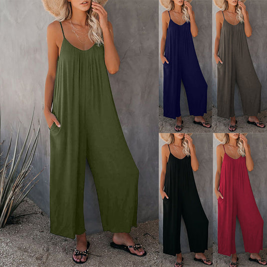 Pantalon Jumpsuits avec pockets pour femmes